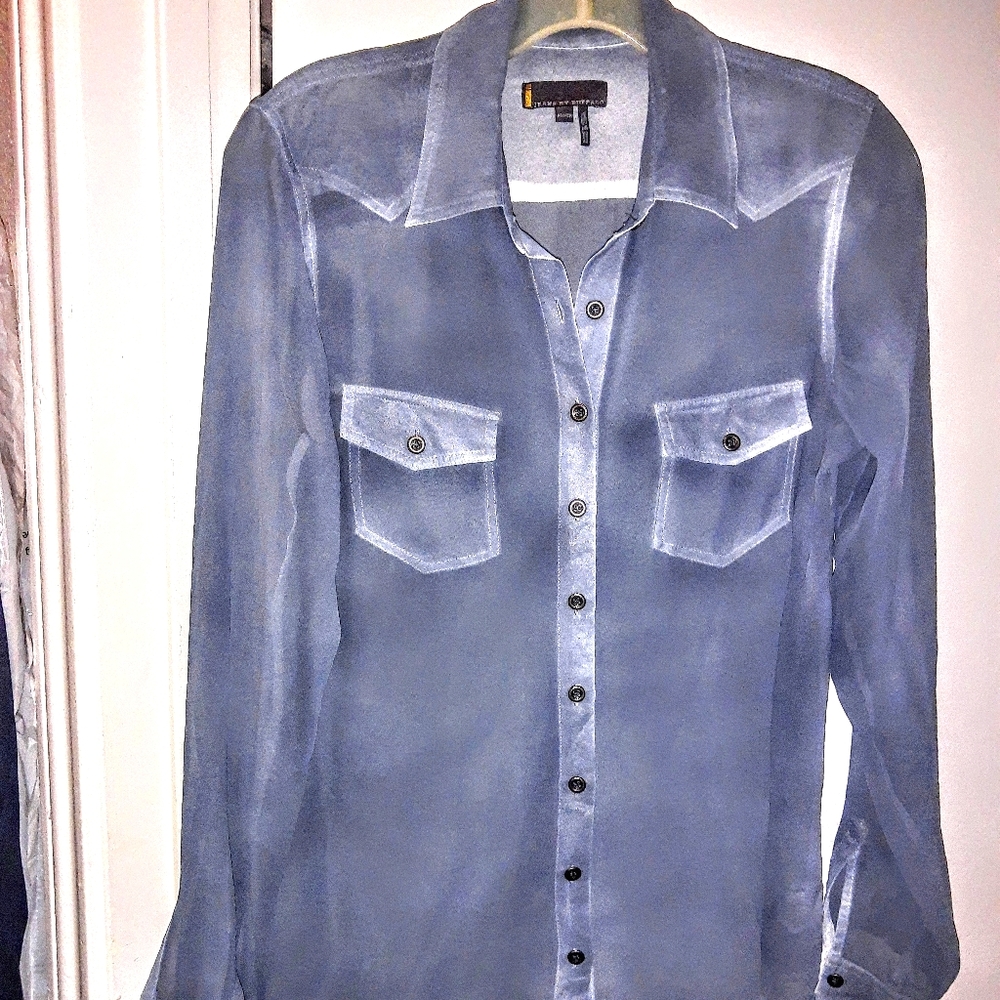 XS SHEER OMBRE SHIRT